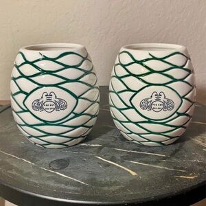 Pair of Patron Tequila 2018 Limited Edition Promotional Cups - Beehive Logo